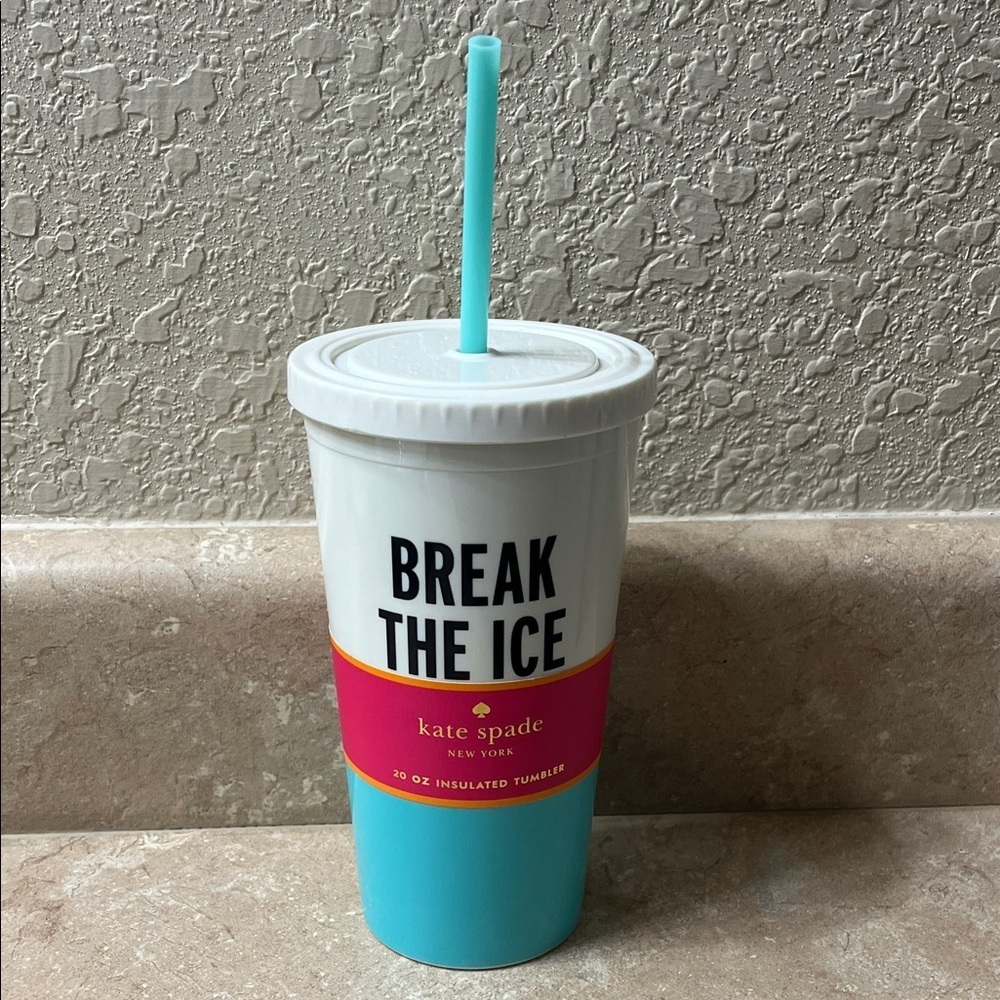 Kate Spade Break the Ice Tumbler - White and Blue